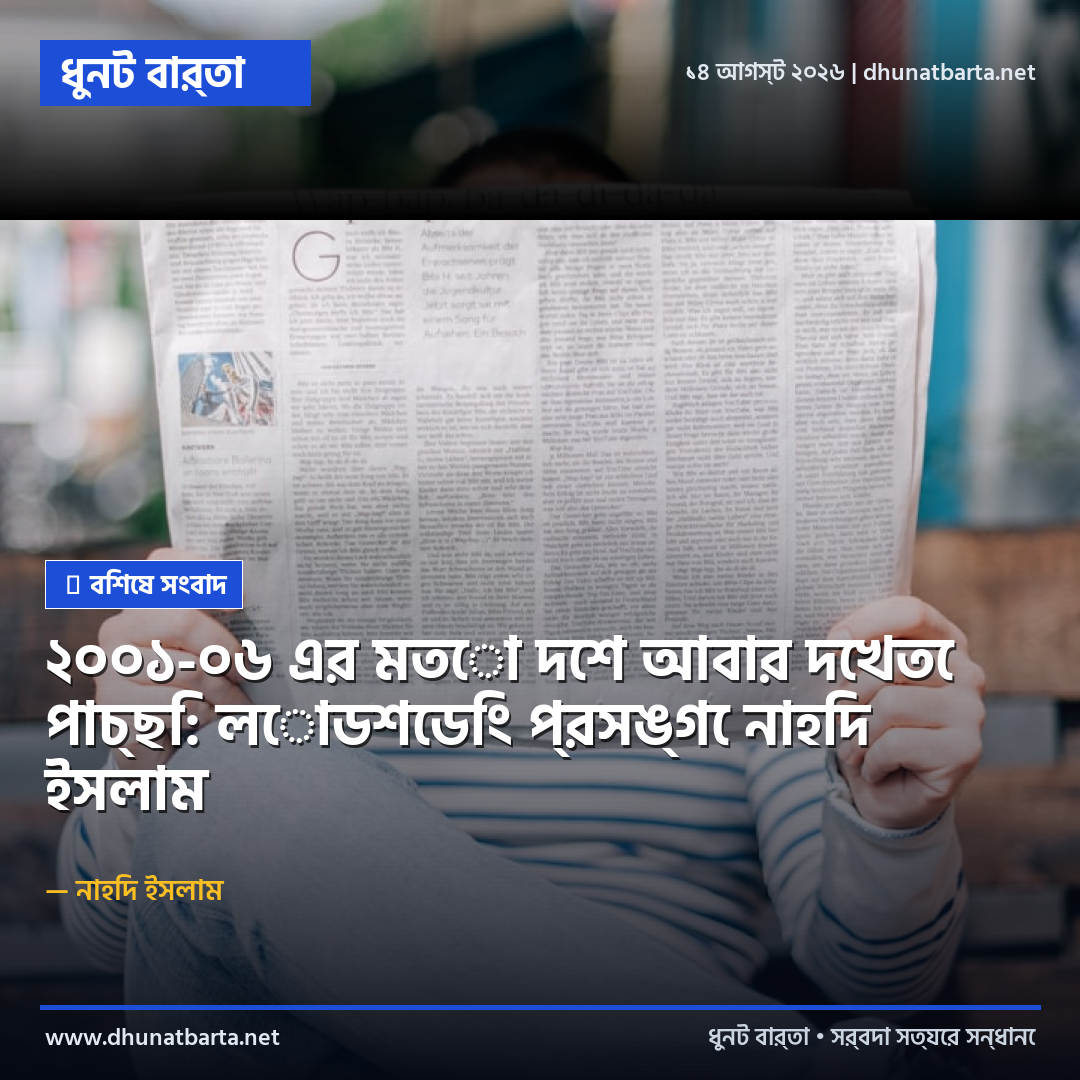 ২০০১-০৬ এর মতো দেশ আবার দেখতে পাচ্ছি: লোডশেডিং প্রসঙ্গে নাহিদ ইসলাম