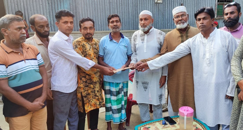 ধুনটে অসুস্থ্য মধু শীলের পাশে বিএনপি নেতা আসিফ সিরাজ
